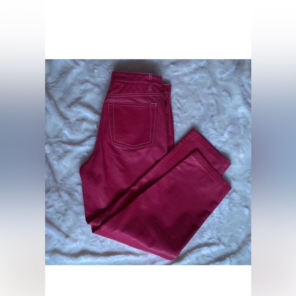 NWT Ralph Lauren purple Label Leather Pink pants Size 4 - Picture 4 of 14